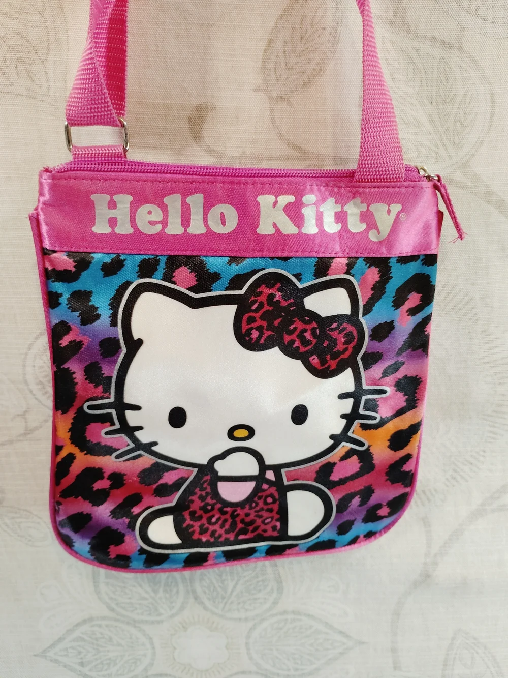 Hello Kitty Kids Pink Leopard Print Crossbody Bag